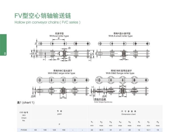 FV型空心销轴输送链