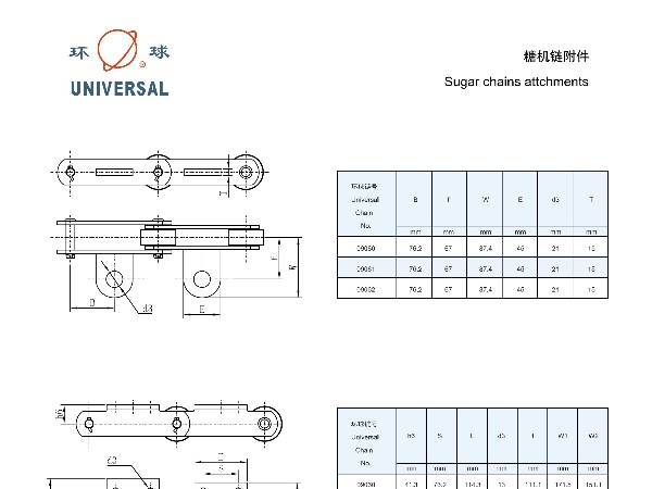 糖机链附件-输送链-环球链条-链条附件-链条厂家-非标定制-非标链条-链条定制-链条选型-链条型号-链条样册-链条尺寸-链条参数表