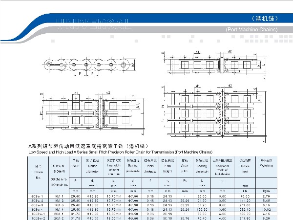 港机链-环球链条-链条厂家-传动链-港口机械用链条-低速重载精密滚子链-非标定制-链条定制-链条选型-链条样册-链条参数表