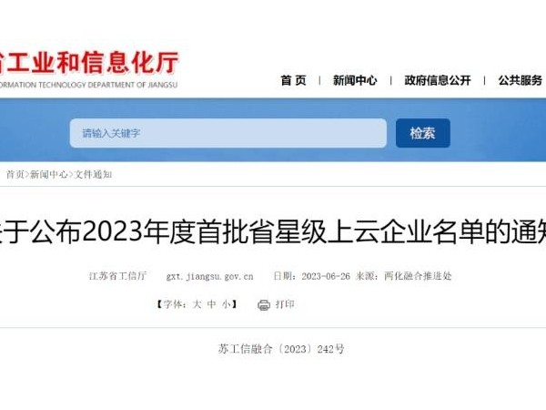 环球传动荣获“江苏省五星级上云企业”