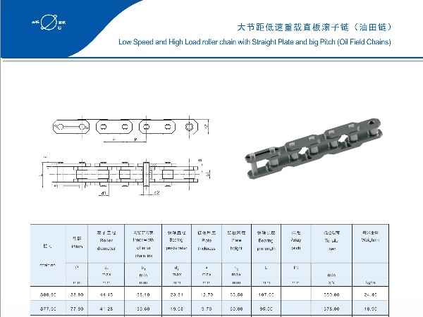 大节距低速重载直板滚子链(油田链)-环球链条-链条厂家-传动链-大节距链条-重载链条-直板链条-非标定制-链条型号-链条选型-链条样册-链条参数表