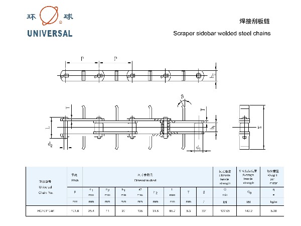 焊接刮板链-焊接链-环球链条-链条厂家-非标定制-非标链条-链条定制-链条选型-链条型号-链条样册-链条尺寸-链条参数表