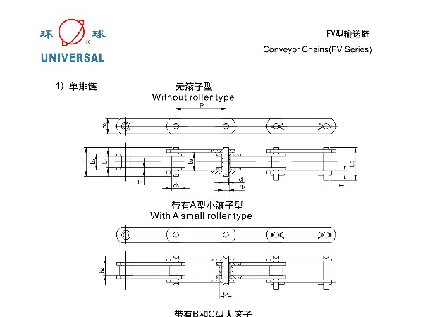 FV型输送链_单排