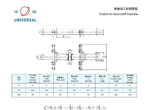 粮食加工机械用链